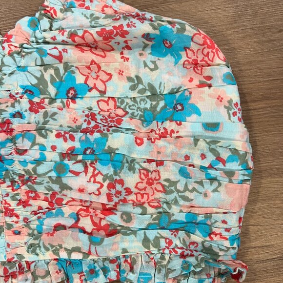 NWT American Eagle Floral Halter Tie Crop Top Size XL - Picture 4 of 7